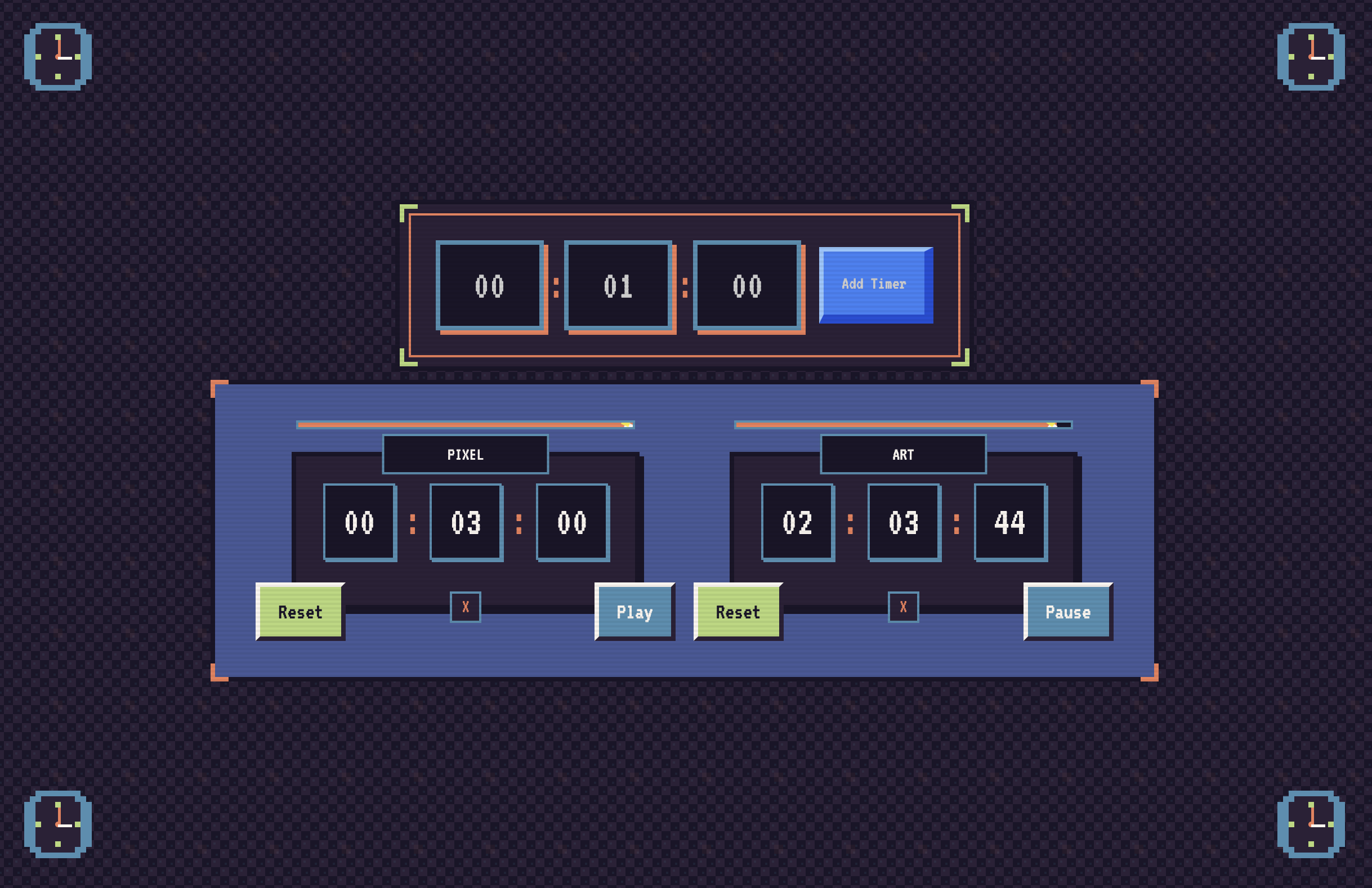 Aperçu du projet Pixel Timer - Timer Rétro Multiples
