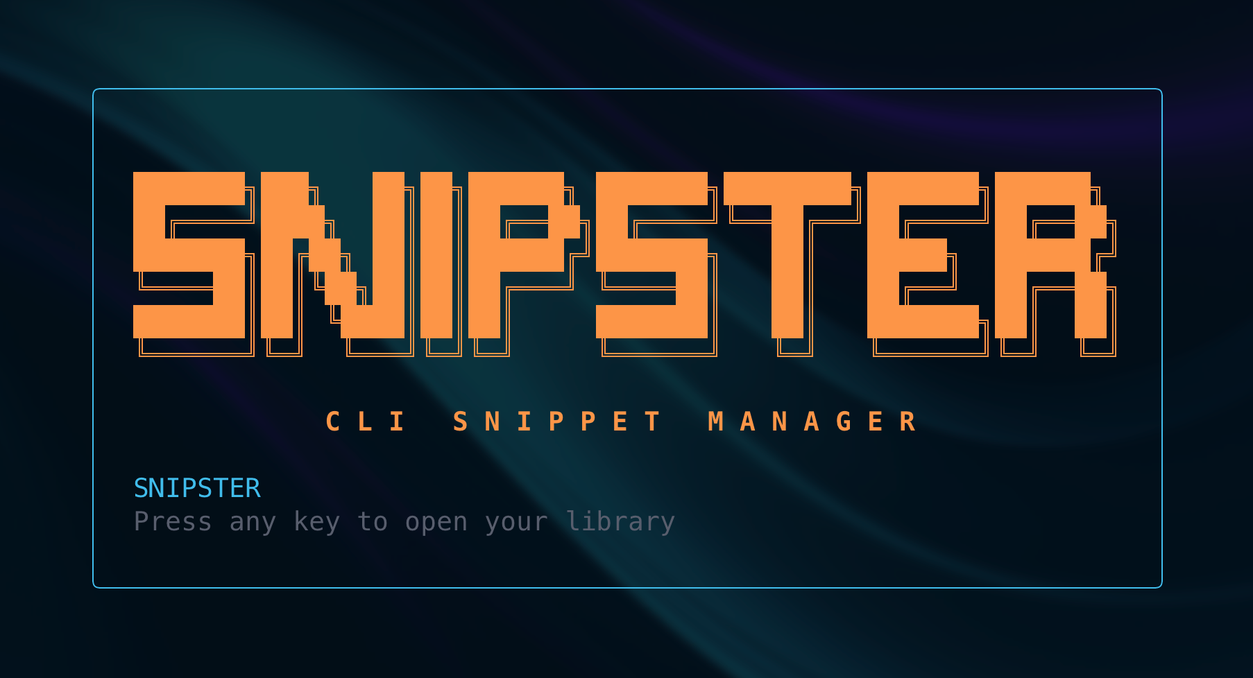 Aperçu du projet Snipster - Gestionnaire de Snippets pour Terminal